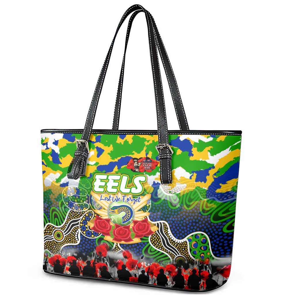 Eels ANZAC Day Leather Tote Bag Australian Army - Lest We Forget
