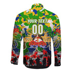 Personalized Eels ANZAC Day Long Sleeve Button Shirt Australian Army - Lest We Forget