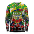Personalized Eels ANZAC Day Long Sleeve Shirt Australian Army - Lest We Forget