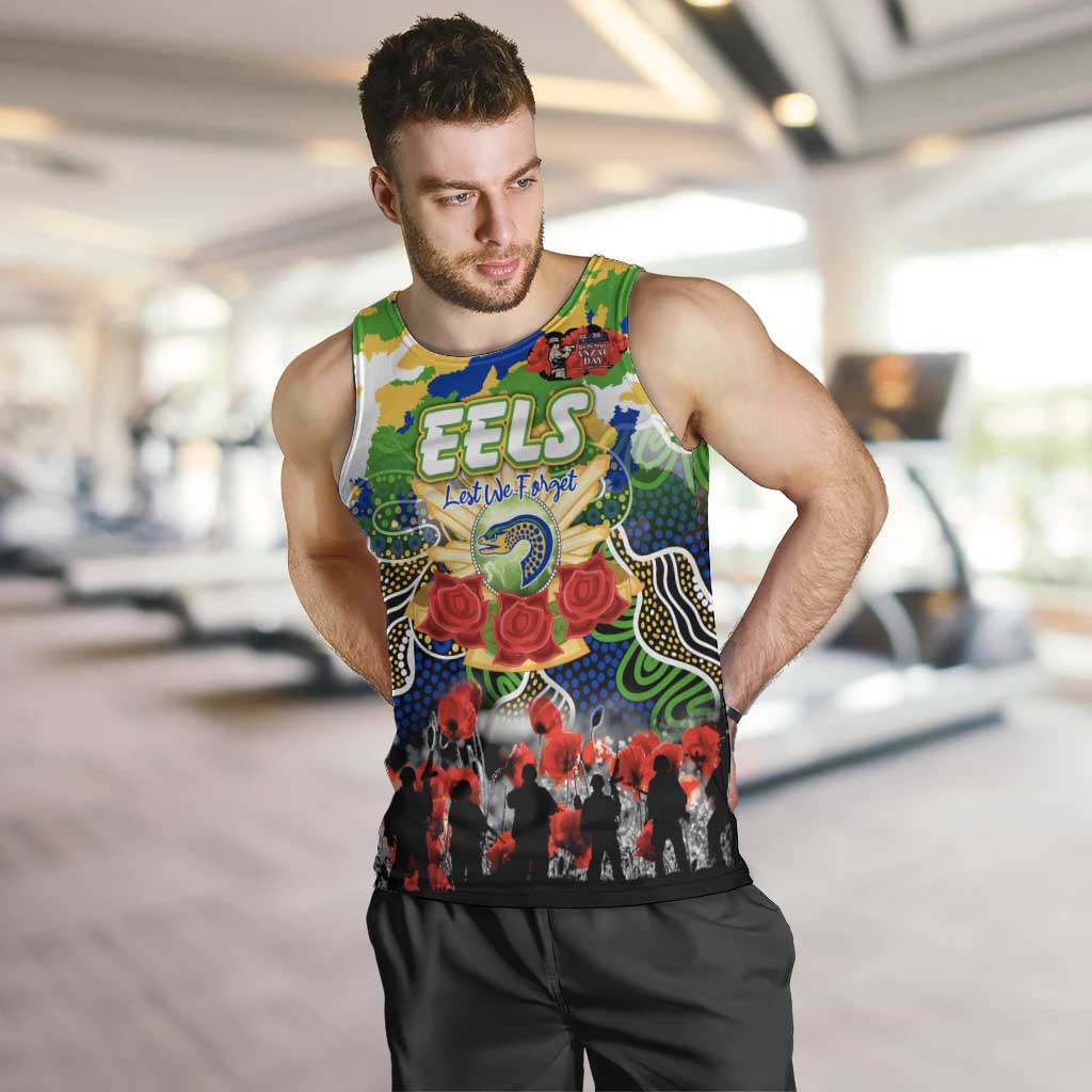 Personalized Eels ANZAC Day Men Tank Top Australian Army - Lest We Forget