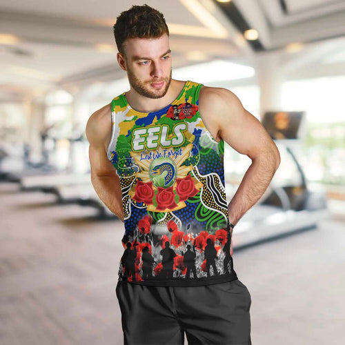 Personalized Eels ANZAC Day Men Tank Top Australian Army - Lest We Forget