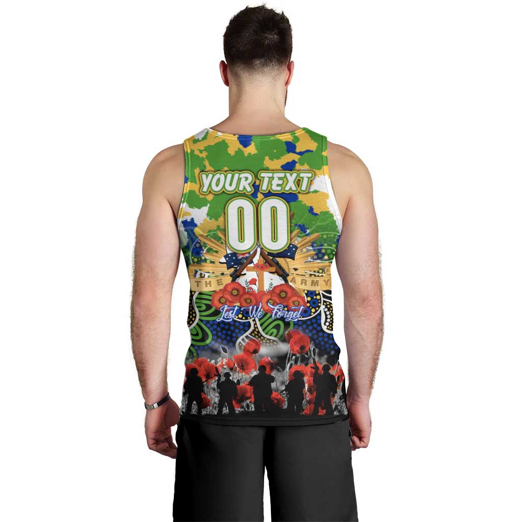 Personalized Eels ANZAC Day Men Tank Top Australian Army - Lest We Forget
