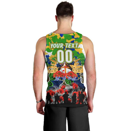 Personalized Eels ANZAC Day Men Tank Top Australian Army - Lest We Forget