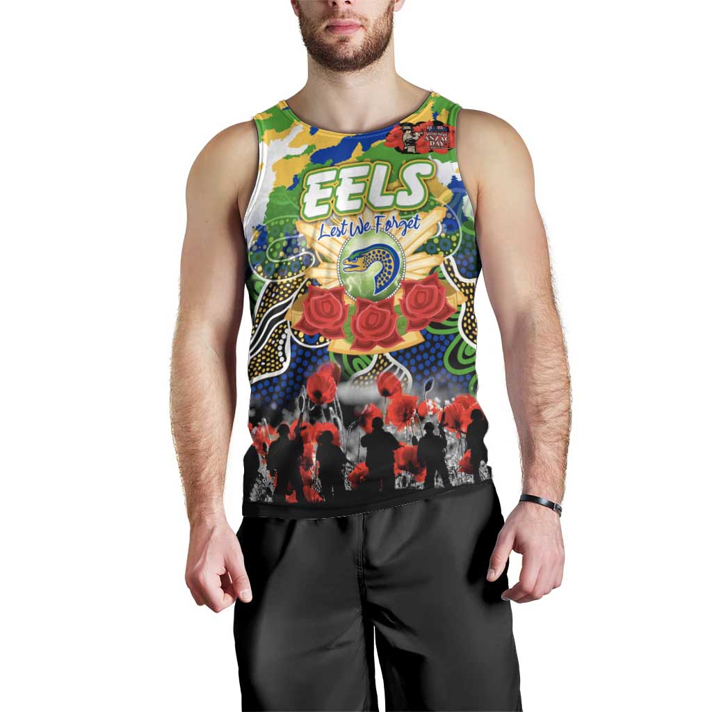 Personalized Eels ANZAC Day Men Tank Top Australian Army - Lest We Forget