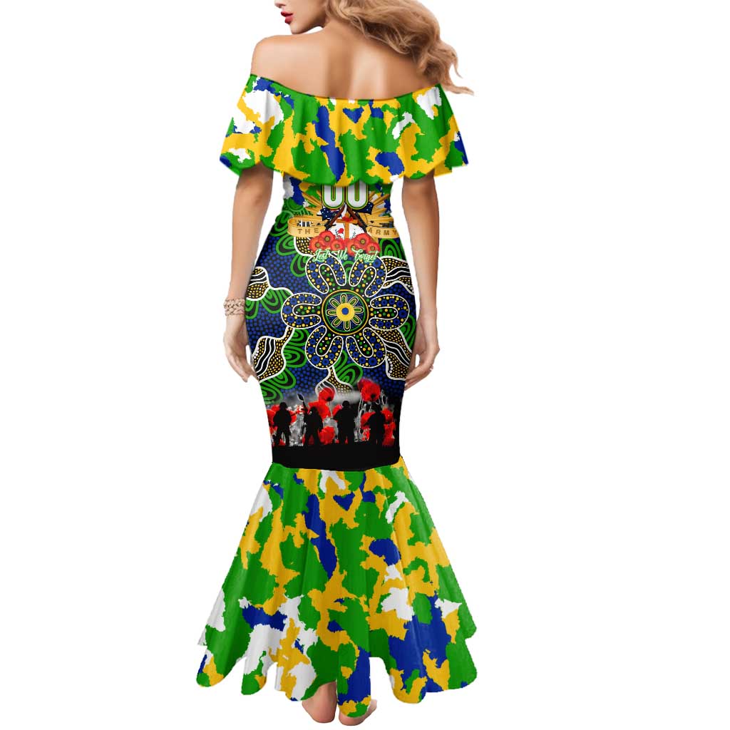 Personalized Eels ANZAC Day Mermaid Dress Australian Army - Lest We Forget