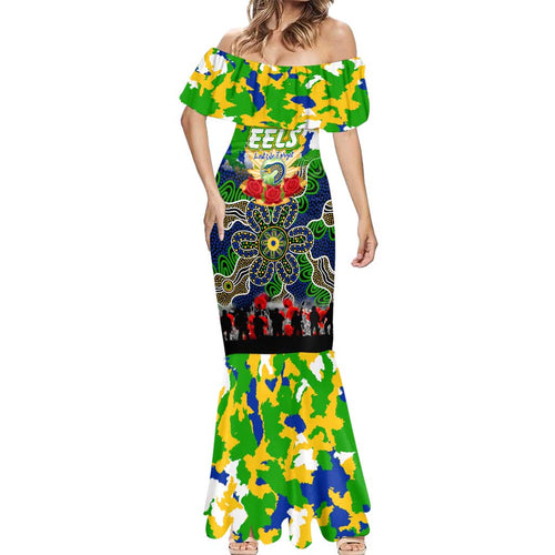 Personalized Eels ANZAC Day Mermaid Dress Australian Army - Lest We Forget