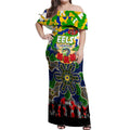 Personalized Eels ANZAC Day Off Shoulder Maxi Dress Australian Army - Lest We Forget