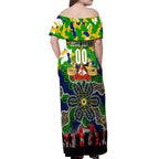 Personalized Eels ANZAC Day Off Shoulder Maxi Dress Australian Army - Lest We Forget