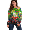 Personalized Eels ANZAC Day Off Shoulder Sweater Australian Army - Lest We Forget