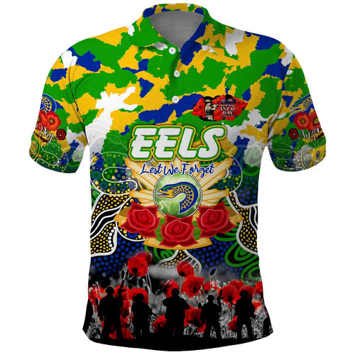 Personalized Eels ANZAC Day Polo Shirt Australian Army - Lest We Forget