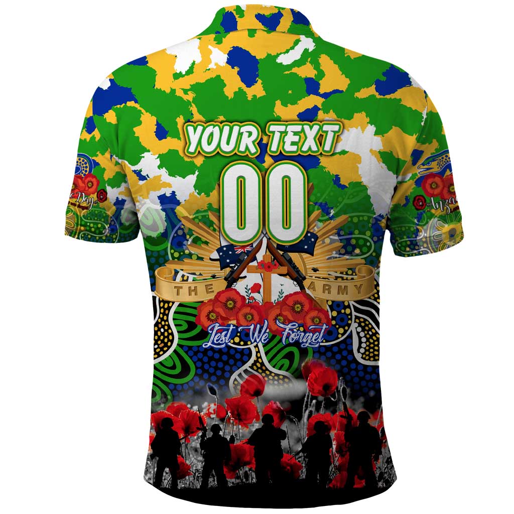 Personalized Eels ANZAC Day Polo Shirt Australian Army - Lest We Forget