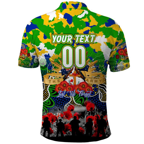 Personalized Eels ANZAC Day Polo Shirt Australian Army - Lest We Forget