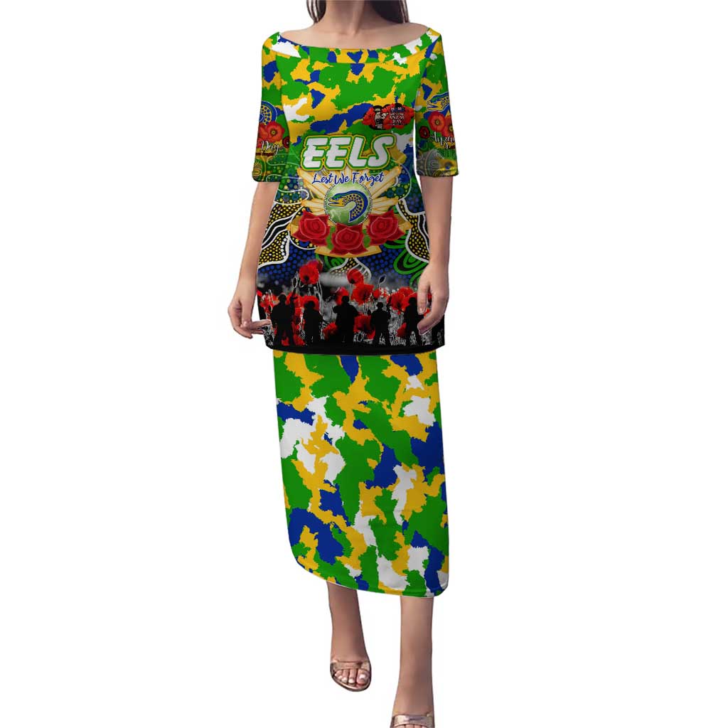 Personalized Eels ANZAC Day Puletasi Australian Army - Lest We Forget