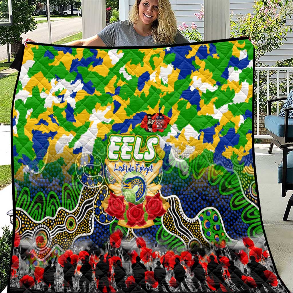 Eels ANZAC Day Quilt Australian Army - Lest We Forget