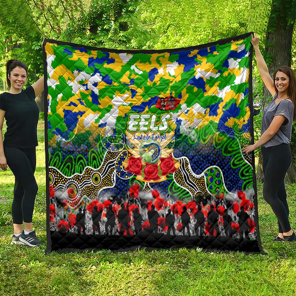 Eels ANZAC Day Quilt Australian Army - Lest We Forget