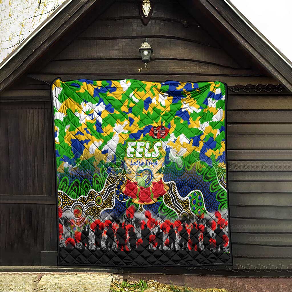 Eels ANZAC Day Quilt Australian Army - Lest We Forget