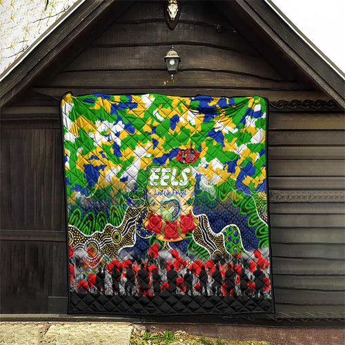 Eels ANZAC Day Quilt Australian Army - Lest We Forget