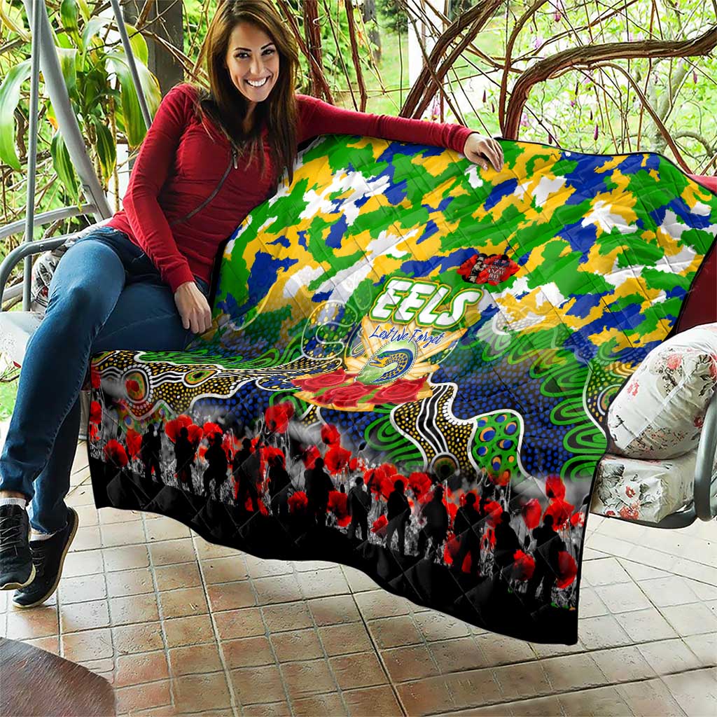 Eels ANZAC Day Quilt Australian Army - Lest We Forget