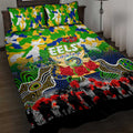 Eels ANZAC Day Quilt Bed Set Australian Army - Lest We Forget