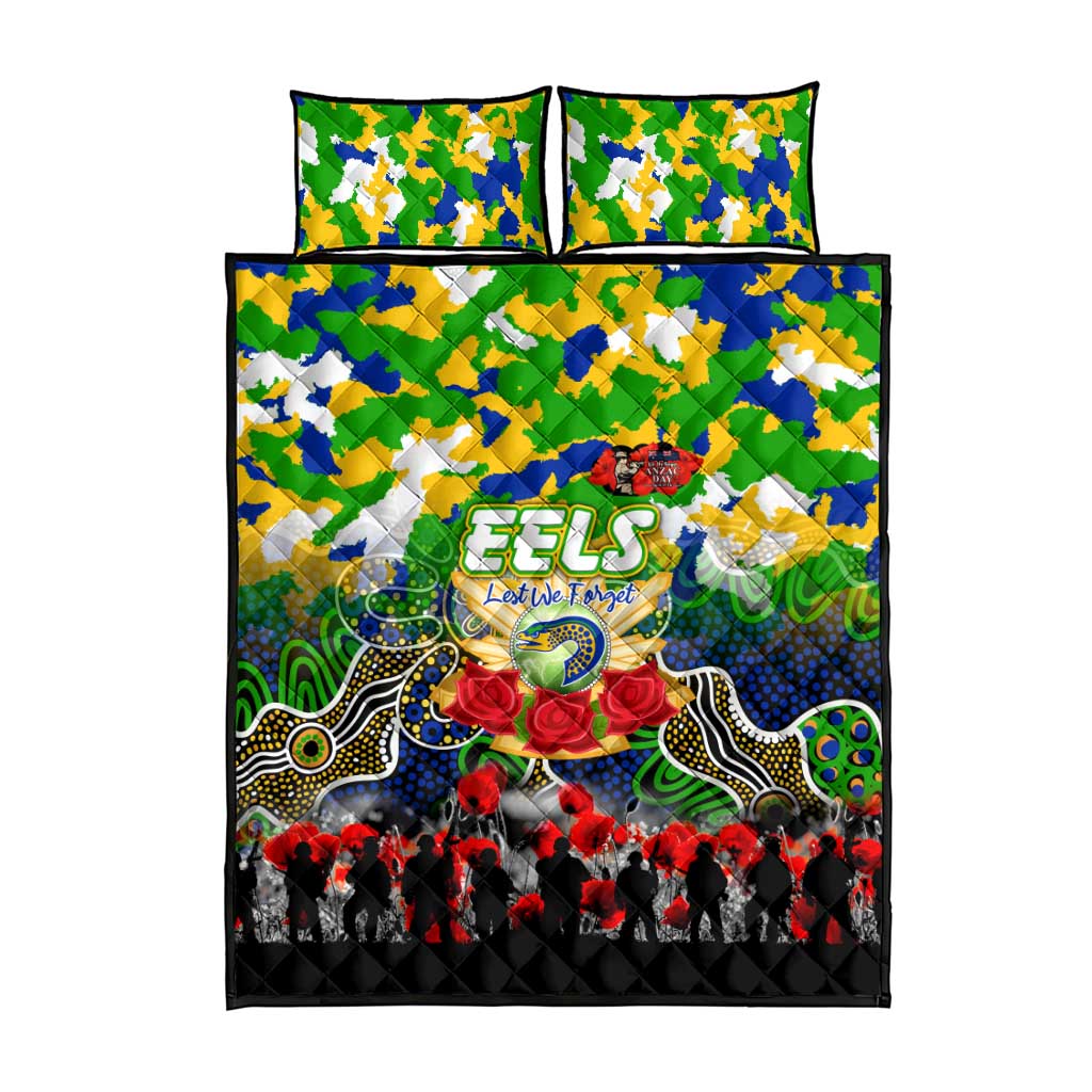 Eels ANZAC Day Quilt Bed Set Australian Army - Lest We Forget