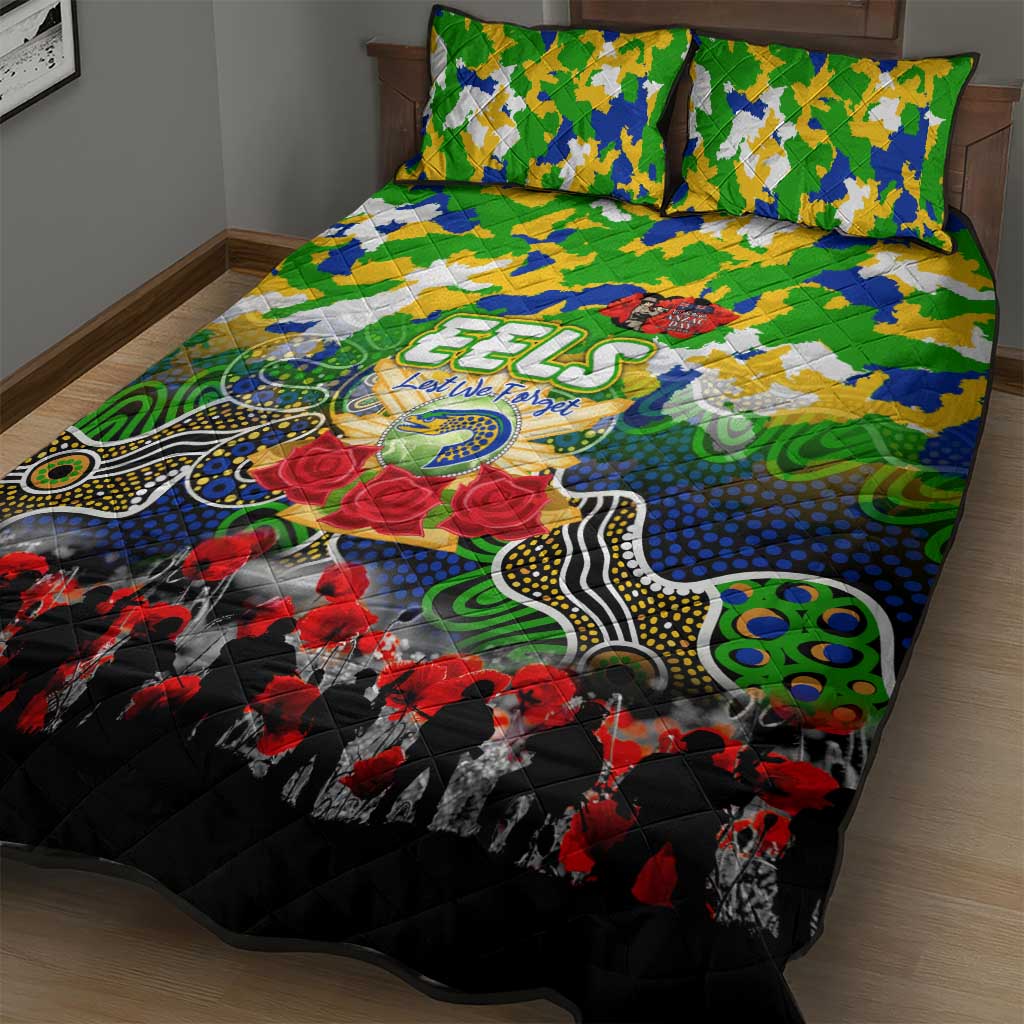 Eels ANZAC Day Quilt Bed Set Australian Army - Lest We Forget