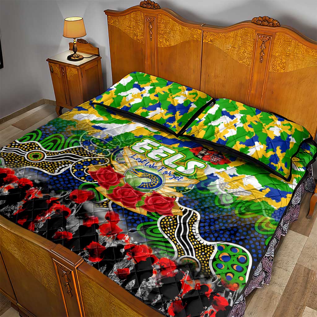 Eels ANZAC Day Quilt Bed Set Australian Army - Lest We Forget