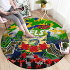Eels ANZAC Day Round Carpet Australian Army - Lest We Forget