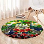 Eels ANZAC Day Round Carpet Australian Army - Lest We Forget