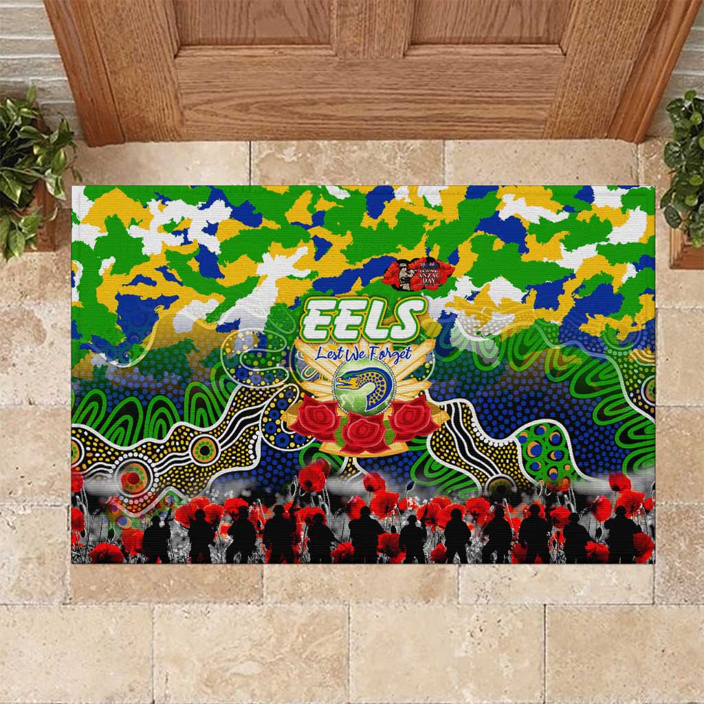 Eels ANZAC Day Rubber Doormat Australian Army - Lest We Forget