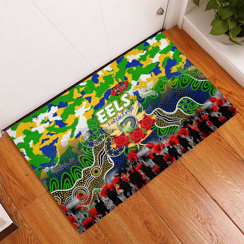 Eels ANZAC Day Rubber Doormat Australian Army - Lest We Forget