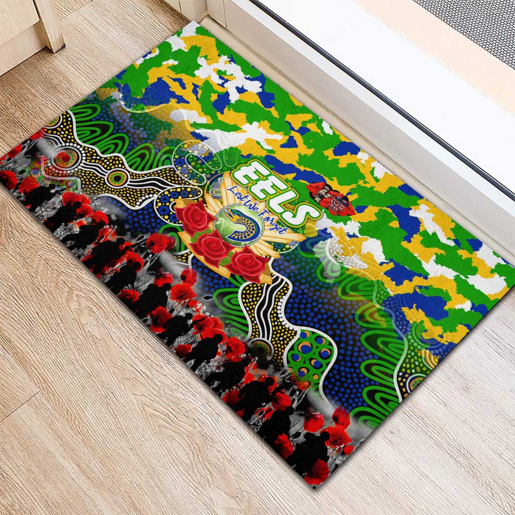 Eels ANZAC Day Rubber Doormat Australian Army - Lest We Forget