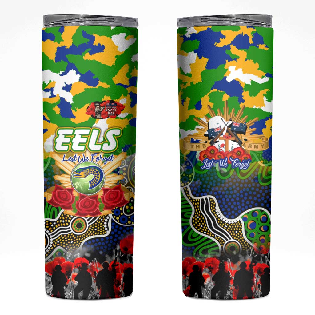 Personalized Eels ANZAC Day Skinny Tumbler Australian Army - Lest We Forget