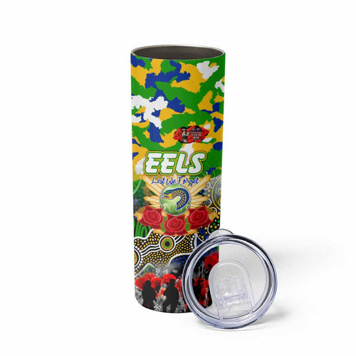 Personalized Eels ANZAC Day Skinny Tumbler Australian Army - Lest We Forget