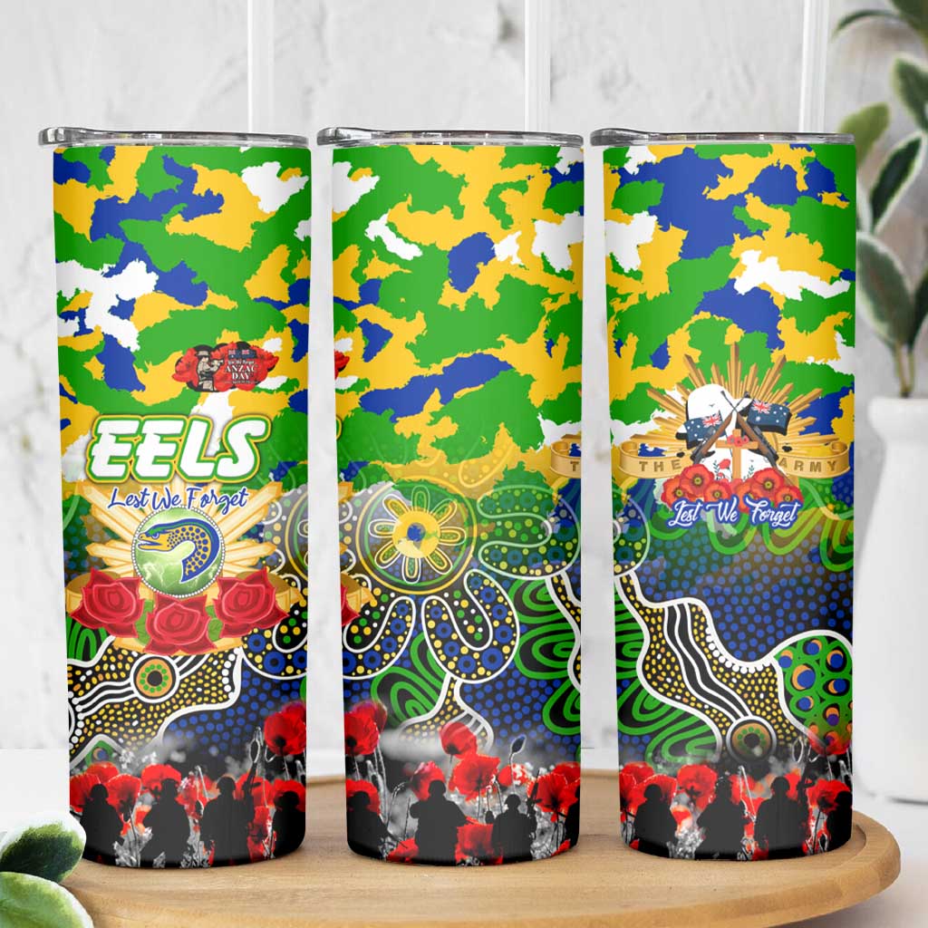 Personalized Eels ANZAC Day Skinny Tumbler Australian Army - Lest We Forget