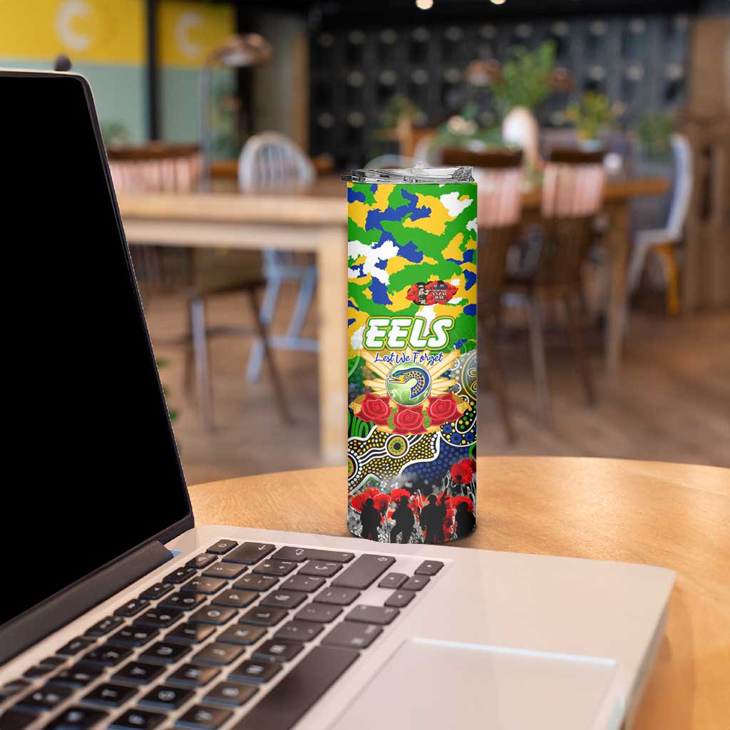 Personalized Eels ANZAC Day Skinny Tumbler Australian Army - Lest We Forget