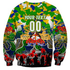 Personalized Eels ANZAC Day Sweatshirt Australian Army - Lest We Forget