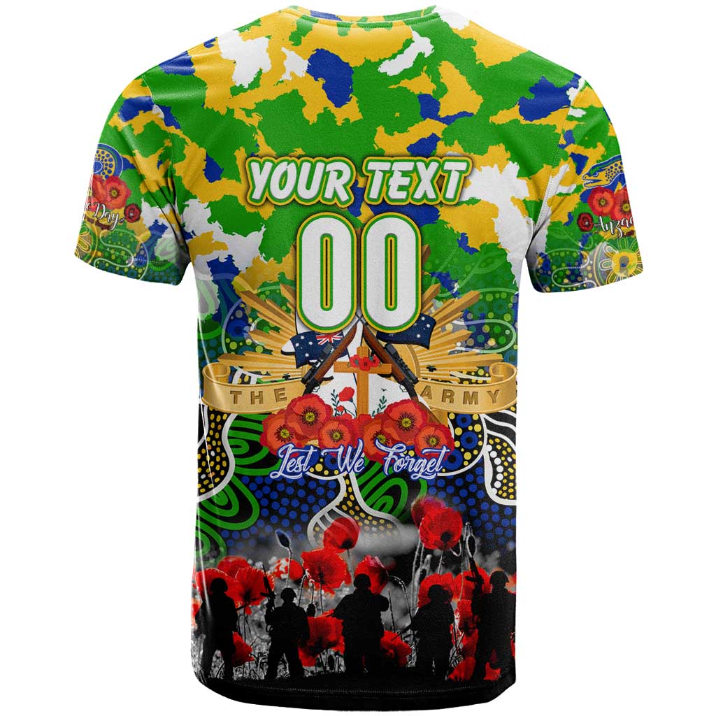 Personalized Eels ANZAC Day T Shirt Australian Army - Lest We Forget