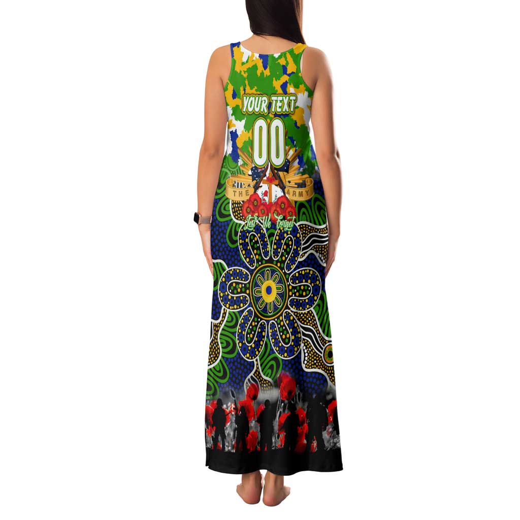 Personalized Eels ANZAC Day Tank Maxi Dress Australian Army - Lest We Forget