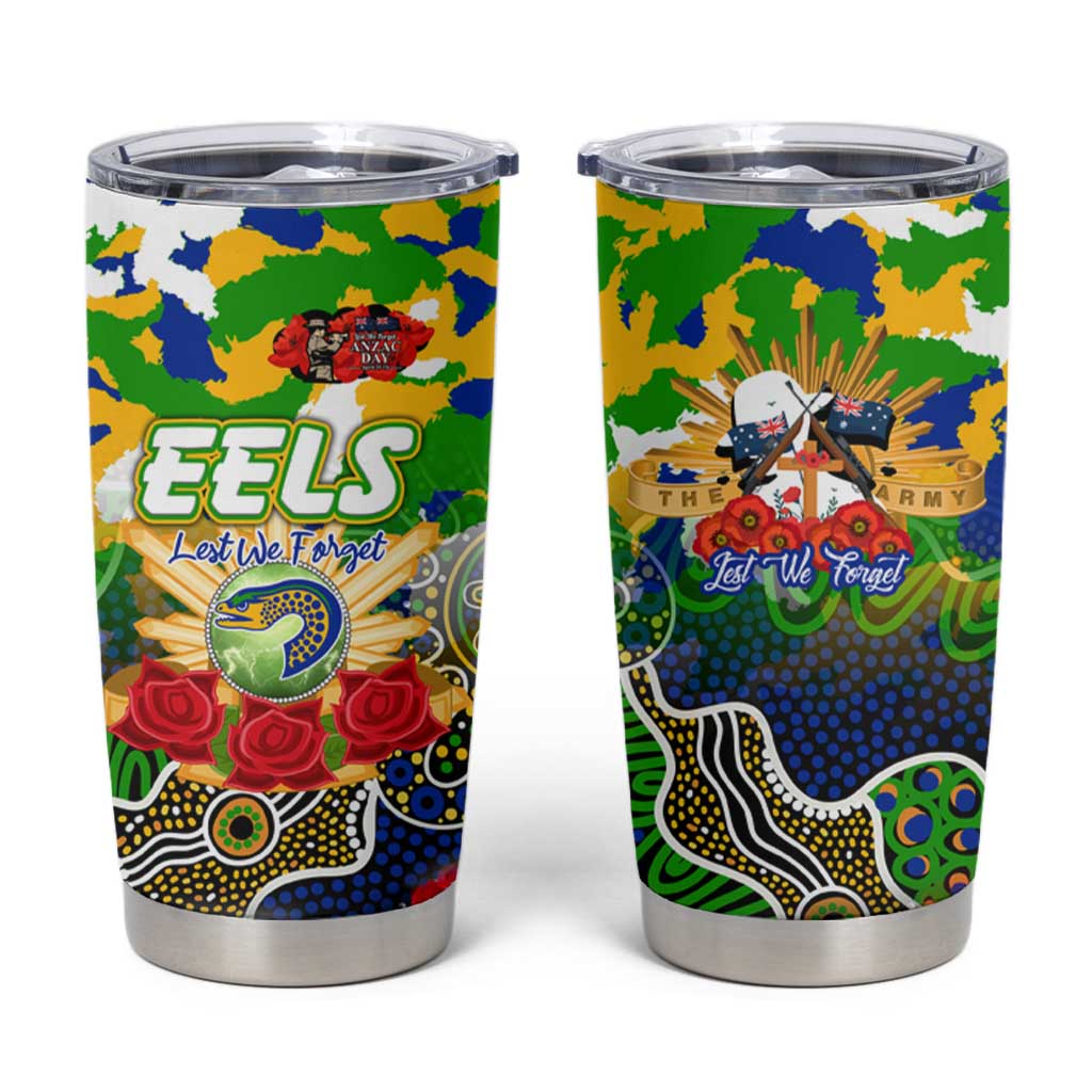 Personalized Eels ANZAC Day Tumbler Cup Australian Army - Lest We Forget