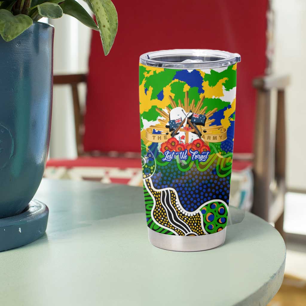 Personalized Eels ANZAC Day Tumbler Cup Australian Army - Lest We Forget