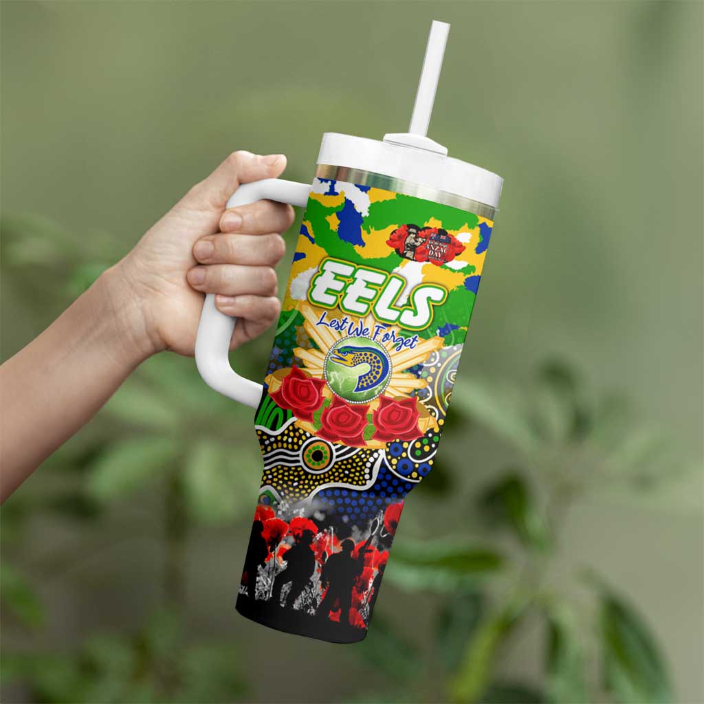 Personalized Eels ANZAC Day Tumbler With Handle Australian Army - Lest We Forget