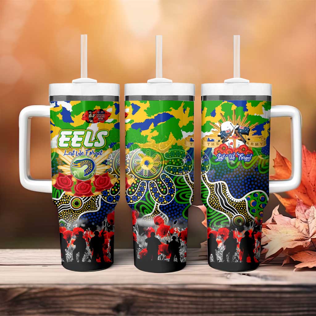 Personalized Eels ANZAC Day Tumbler With Handle Australian Army - Lest We Forget