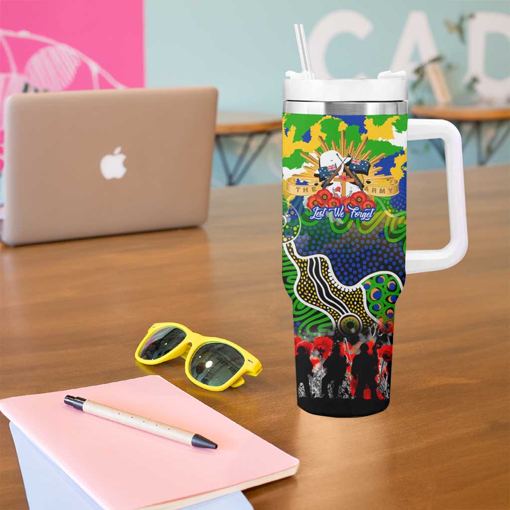 Personalized Eels ANZAC Day Tumbler With Handle Australian Army - Lest We Forget