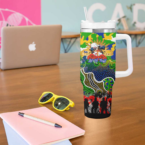 Personalized Eels ANZAC Day Tumbler With Handle Australian Army - Lest We Forget