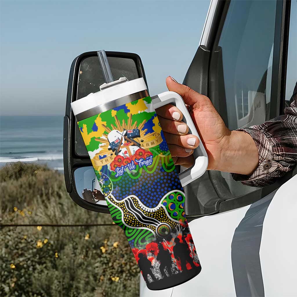 Personalized Eels ANZAC Day Tumbler With Handle Australian Army - Lest We Forget