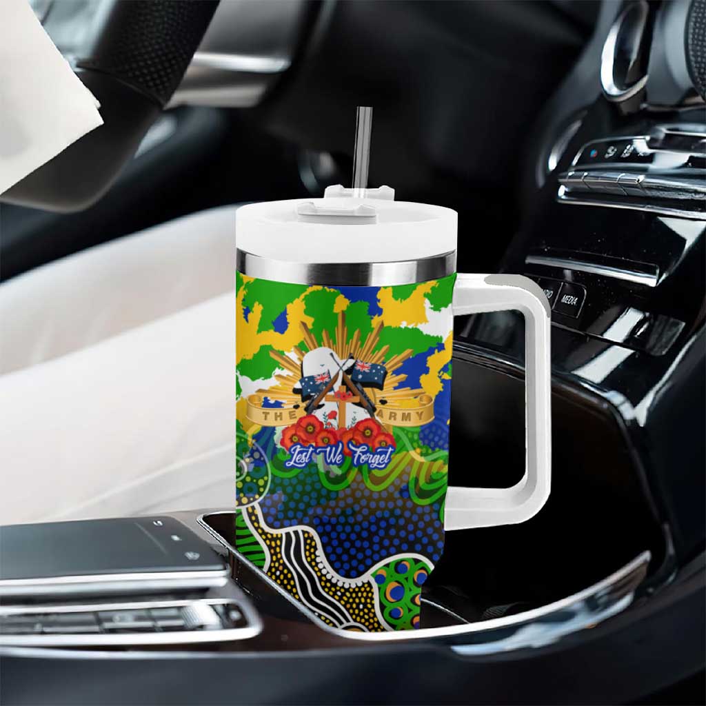 Personalized Eels ANZAC Day Tumbler With Handle Australian Army - Lest We Forget
