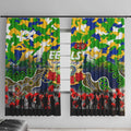 Eels ANZAC Day Window Curtain Australian Army - Lest We Forget