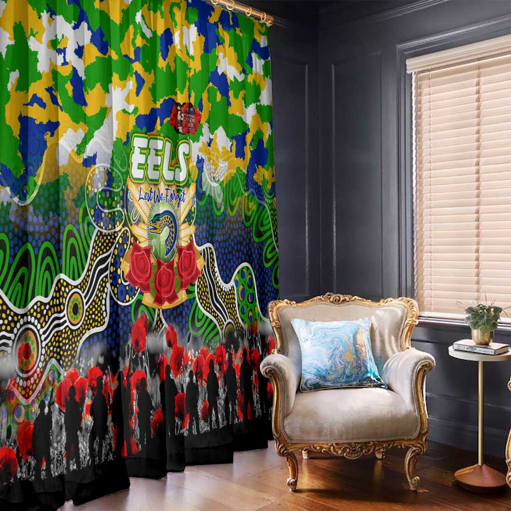 Eels ANZAC Day Window Curtain Australian Army - Lest We Forget