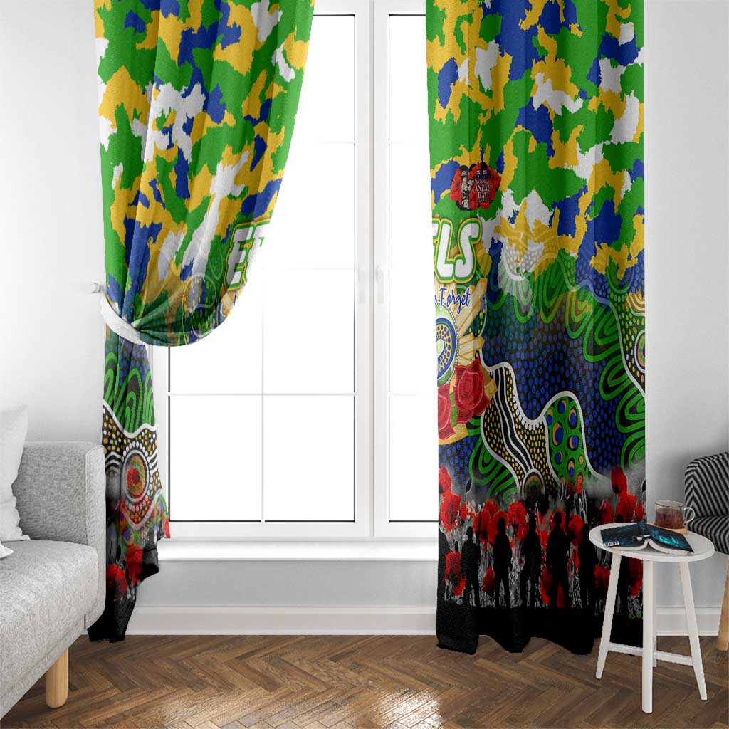 Eels ANZAC Day Window Curtain Australian Army - Lest We Forget