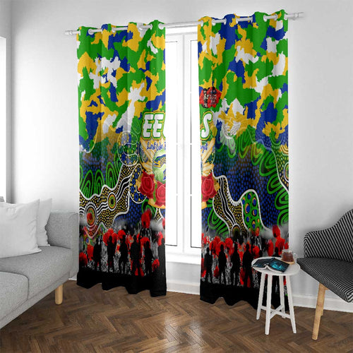 Eels ANZAC Day Window Curtain Australian Army - Lest We Forget